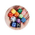 D6 Dice 14mm 6 Sided Multi Colors Acrylic Rounded Edges Dice for Table Board Game Drink Partyeads