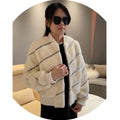 Women Winter Warm Natural Mink Skin Fur Coats Jacket