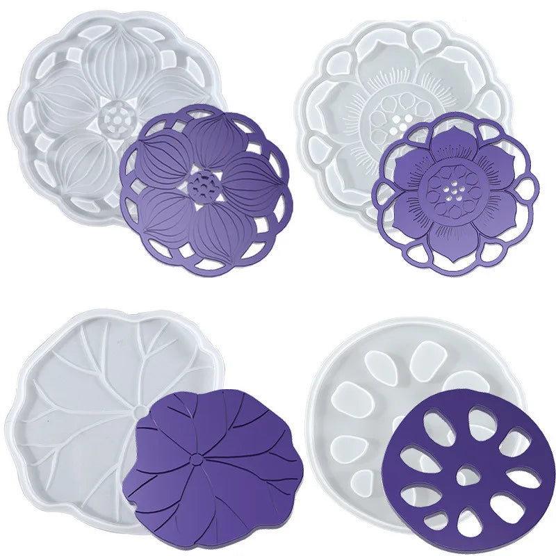 Wholesale Hot Sale Upgraded Epoxy Resin Coaster Silicone Moldsfor DIY Cups Mats and Home Decoration