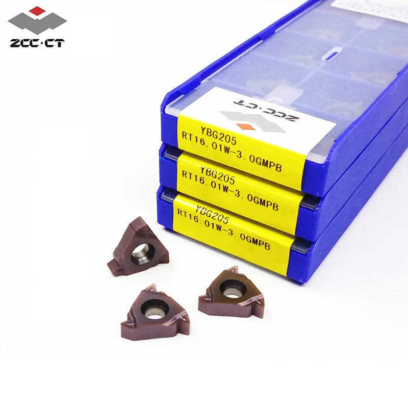 ZCC CT YBG205 RT16.01W-1.00GMPB RT16.01W-AG60PB RT16.01W-14WPB Carbide Inserts CNC Threading Inserts Lathe Cutter Tools OEM