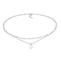 Inspire Jewelry Simple Disc Pendant Necklace for Women 18K Gold Plated Trendy Gold Bead Chain Choker and Layered Necklace