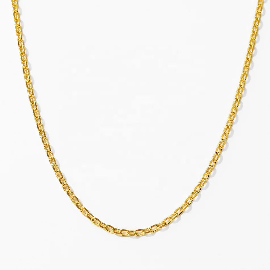 Nagosa Wholesale Jewelry 18k Gold Vermeil 925 Sterling Silver Rolo Chain Necklaces for Women