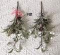 L910 New Simulated Christmas Mistletoe Simulated Green Plant Home Decor Factory Christmas Decoration Pendant Plastic Mistletoe