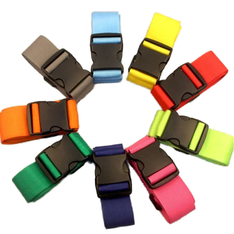 Wholesale Bulk Printed Polyester Luggage Lanyard Adjustable Travel Luggage Belt Custom Logo Personalized Nylon Luggage Strap
