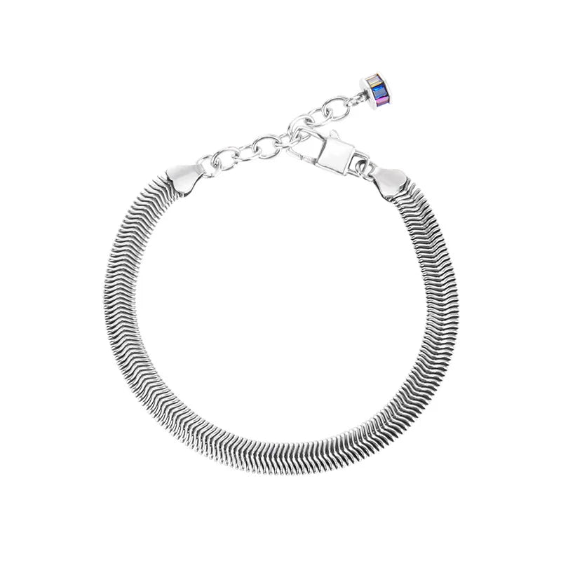 Wholesale Sterling Silver Snake Bone Link Chain Bracelets For Men Women