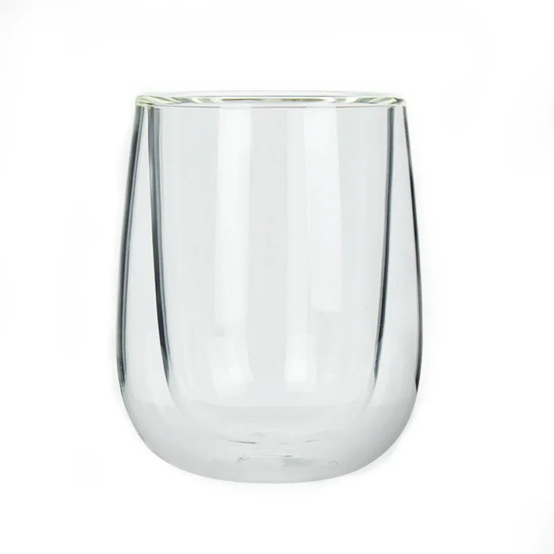 250ML 350ML Elegant Design Thermal Insulated Double Wall Glass Espresso Coffee Mug