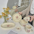 Korea Ins Cake Rabbit Cream Tableware Set High Value Plate Home Mug Set