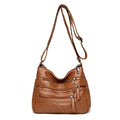 Full Color Solid Color PU Messenger Bag Ladies Shoulder Bag Large Capacity Ladies Bag