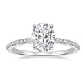 Trendy 925 Sterling Silver Fine Jewelry Custom Stones 1 2 3ct Wedding Oval Diamond Rings Engagement Moissanite Ring for Women