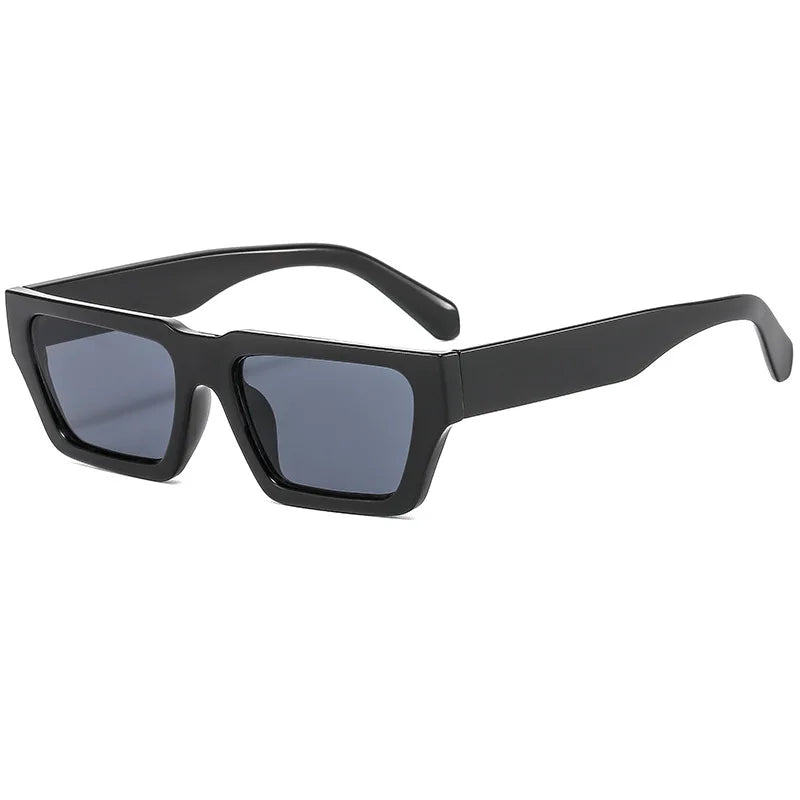 4579 Custom Logo Square Vintage Sunglasses Trendy Small Rectangle Ocean Plastic Lentes De Sol Gray Frame Printed Your Own Brand