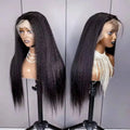 Wholesale Raw Vietnamese Virgin Hair Kinky Straight Wig 100% Human Hair Lace Front Wig Natural Color Glueless 13x4 Frontal Wigs MegaBDM