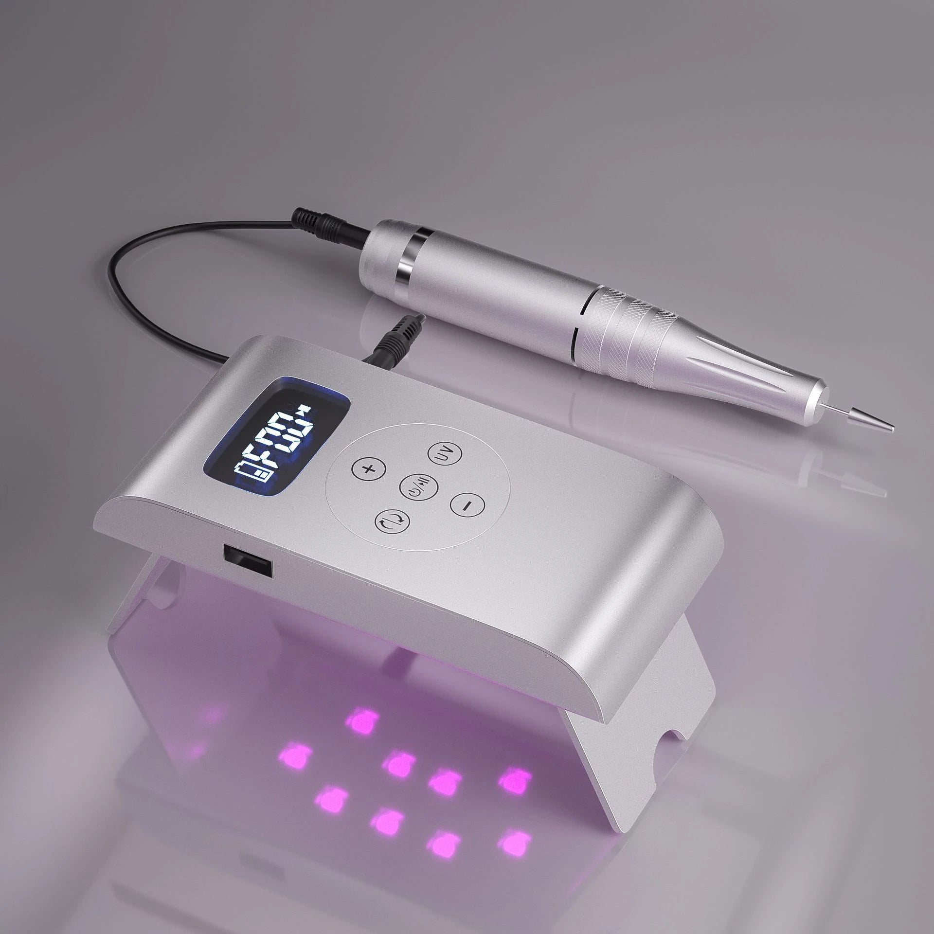 2 in 1 UV Led Nail Lamp Nail Drill Pen Cordless Rechargeable 35000rpm Nail Drill Professional Manicure Polish Tool and Lamp