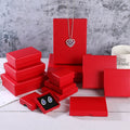 Packaging Box Lenny Red Pendant Bracelet Box Set Ring  Anklet Earrings Jewelry Box Custom LOGO Wholesale