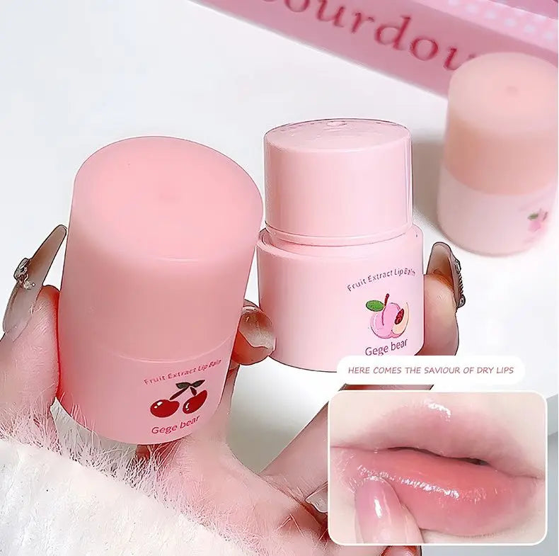 Wholesale Organic Gege Bear Lip Balm Fruit Flavored Mineral Cream Hydrating Lip Mask Natural Soothing Moisturizer Labeling
