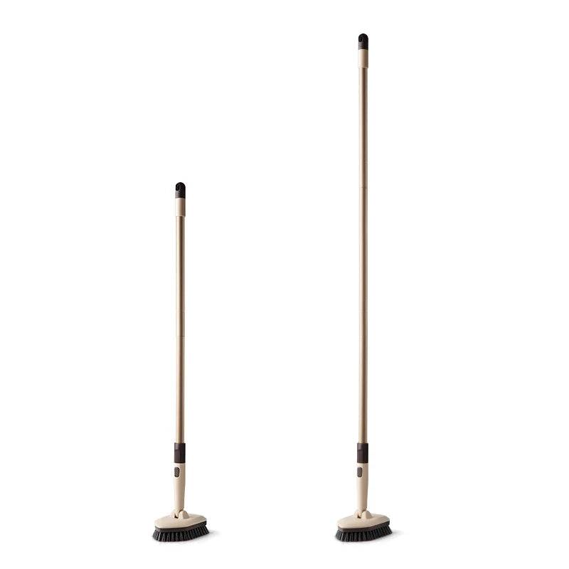 Hot Sale Jesun Household Extendable Iron Handle Removable Replaceable Head Tile Bristles Brush for Bathroom Cleaning Brush