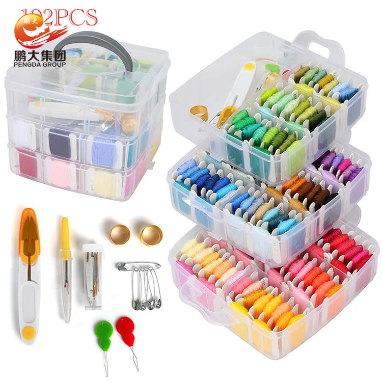 150 Colors Multicolour Cross Stitch Set Embroidery Threads for Embroidery