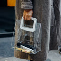 Clear PVC Transparent Tote Bag Eco-Friendly Portable Reusable Cosmetics Packaging Gift Packaging Clear Shopping Bag
