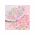 Multicolor Acrylic Small Heart Crack Perforated Beads DIY Handmade Jewelry Bracelet Accessories Earring Material Loose Beads