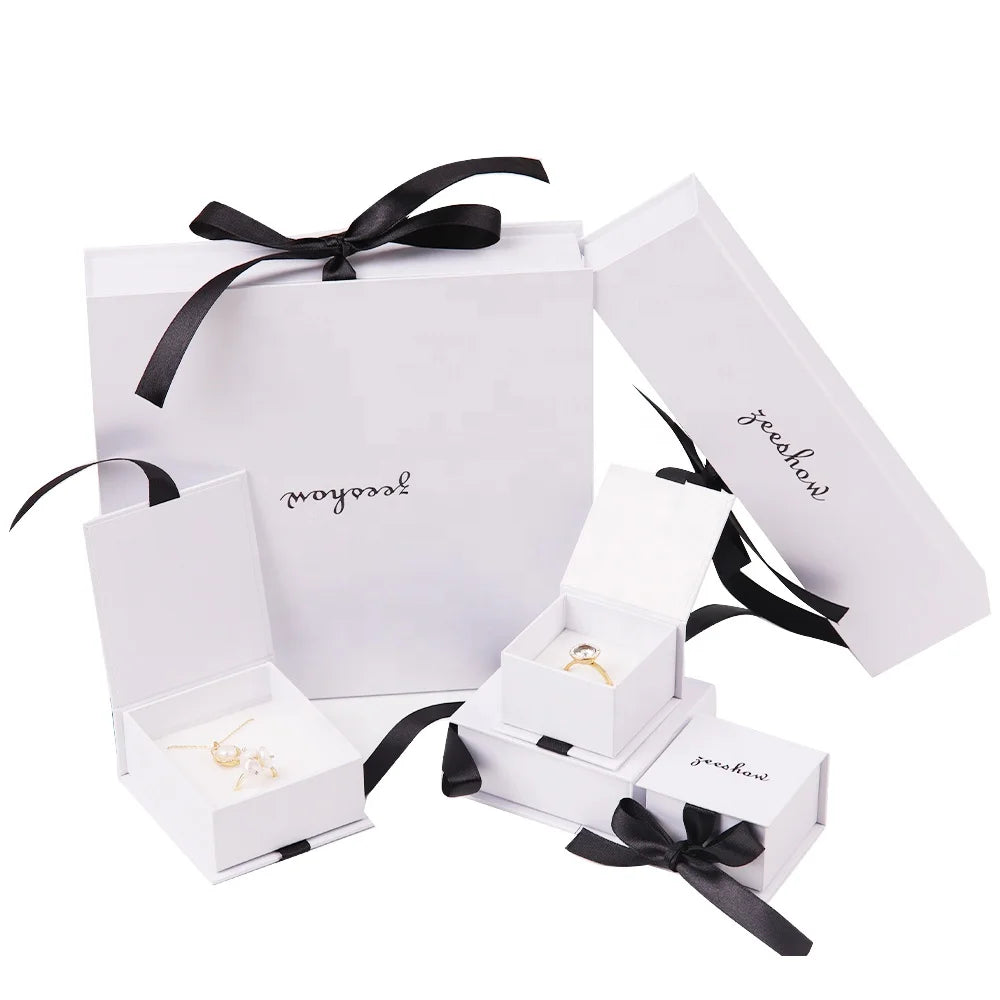 Custom Logo Cardboard Luxury Printed Jewelry Storage Packaging Unique Necklace Jewelry Packaging Box