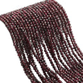 Wholesale Natural Garnet Faceted Cut Beads  2mm 3mm 4mm Faceted Beads Strands