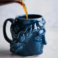 Large Capacity Pottery Glass David Head Mug Sculpture 500ml Coffee Cup Desktop Ornaments Office Pen Holder