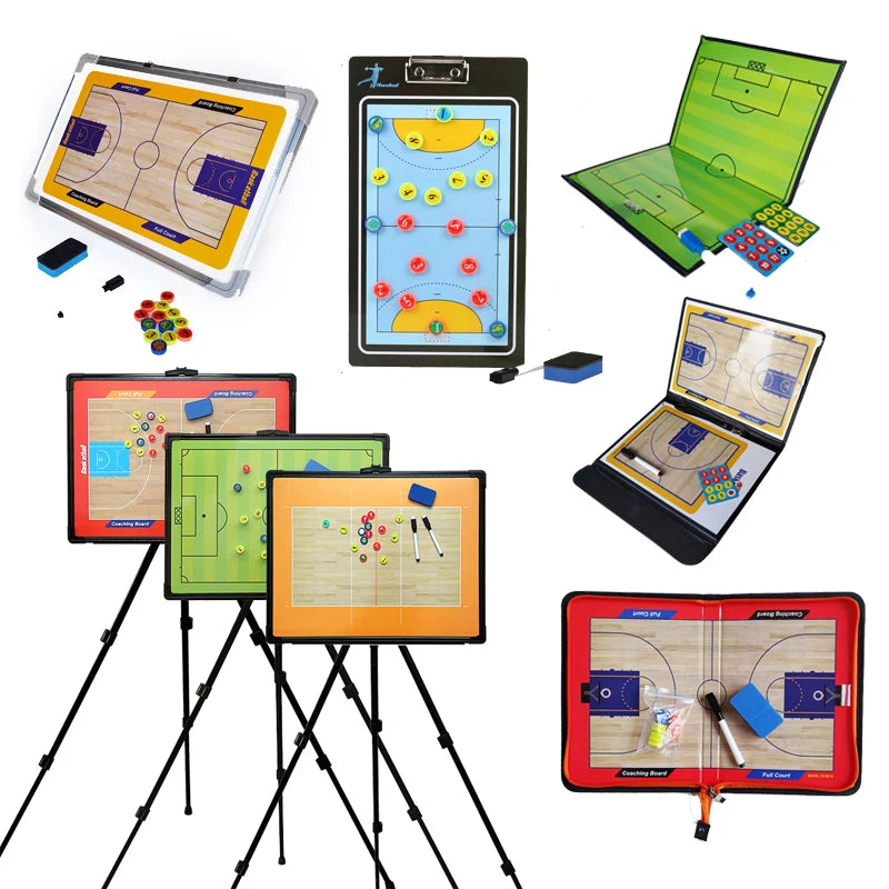 Double-Sided Football Tactics BooksTacical Magnetic Board Kit with Tripod Stand Dry Erase PenCustom Logo Available
