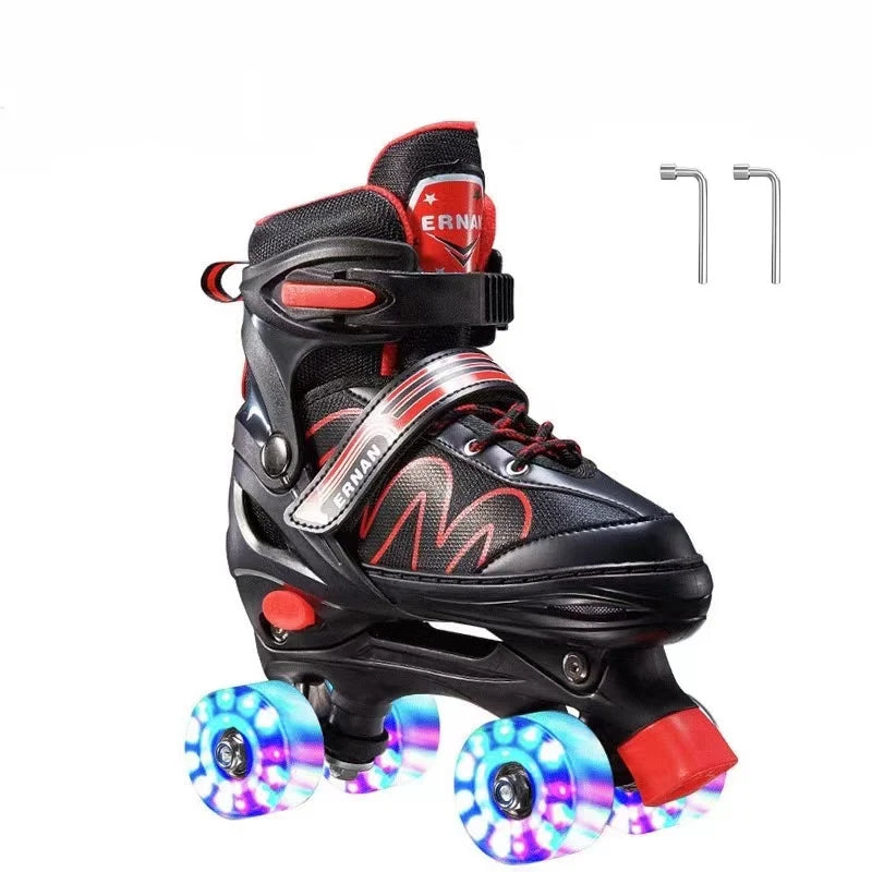 EACH Roller Skates Adult Roller Skates Children Flash Double Row Roller Skates for Beginner Boys and Girls