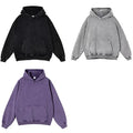 Wholesale Custom Logo Streetwear Oversized Blank Unisex Acid Washed Hoodie No String