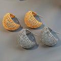 Shescity Trendy INS Style Hollow Carving Designer Gold Plated Drop Earrings Fashionable Jewelry Women Drop Earrings for Gifts