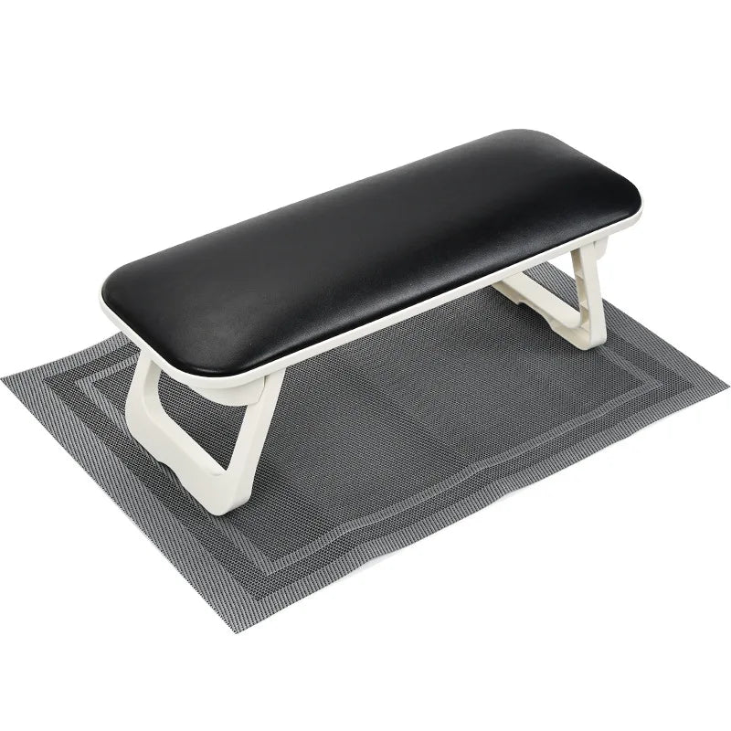 Professional High Grade Foldable Black Leather Non Skip Nail Arm Rest Hand  Pillow With Mat Set