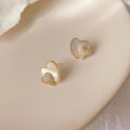 Exquisite Jewelry S925 Silver Needle Bling Rhinestone Crystal Heart Stud Earrings Full Diamond Heart Earring for Sweet Love