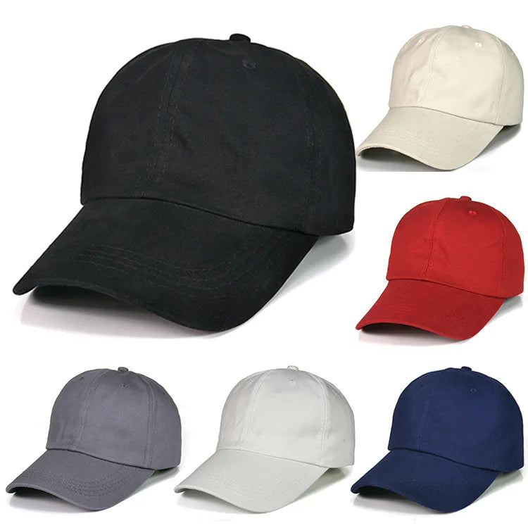 Fast Shipping Wholesale Blank 5 Panel Baseball Soft Top Casual Cap Cotton Peaked Cap Embroidered Logo Sports Caps
