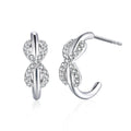 925 Silver Jewelry Accessories Women Custom Infinite Silver Hoop Earrings