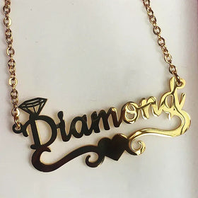 Lateefah OEM Personality Jewelry Personalized Name Necklace for Women Custom Necklace