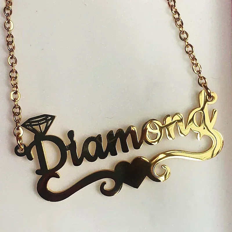 Lateefah OEM Personality Jewelry Personalized Name Necklace for Women Custom Necklace