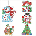 LS 5D DIY Diamond Painting LED Christmas Decorative Goblin Sucker Lights Classic Style Printed PVC Festive Window Lanterns