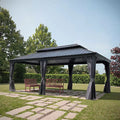 Youya Easy Assemble 3x4/3x3 4x412x20 Gazebo Outdoor Metal Gazebo Wholesale Hardtop Gazebo with Rain Gutters