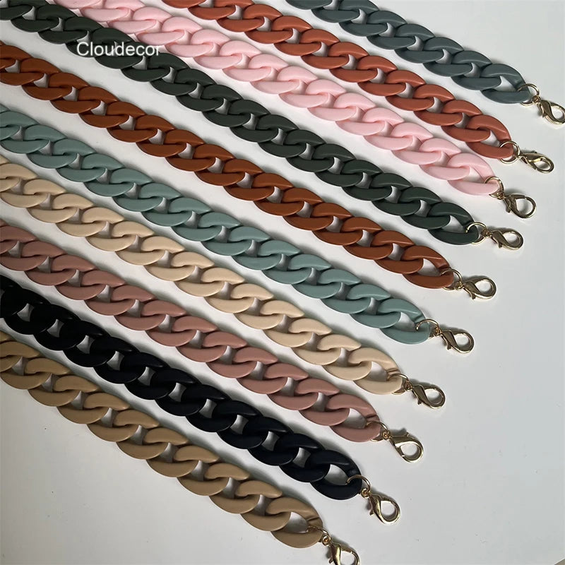 Chunky Matte Acrylic Curb Chain for Sunglasses Holder Thicker Resin Glasses Eyewear Chain Anti Slip Holder Phone Chain Necklace