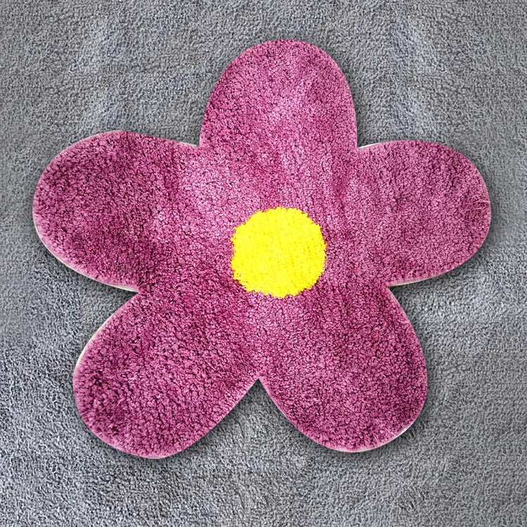 Lucky Four-leaf Design Floor Mat Tufted Flower-shaped Carpet Green Color Custom Door Rugs Shape Carpet