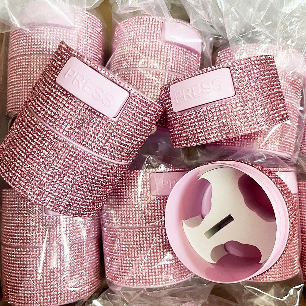 Diamond Lash Glue Storage Pink White  Lash Adhesive Dry Container Adhesive Tank Sealed Container Eyelash Glue Tank Container