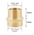 1/2 BSPP Female to 1/2 NPT Male Reducing Tube Connector Brass Copper Casting Adapter