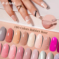 R S Nail Manufacturer Nail Polish Private Label Customs Logo Base Color Coat 180 Colors Rubber Base Gel for Nails Beauty Supply