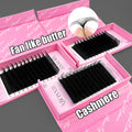 Abonnie Wholesale Individual Velvet Silk Lash Supplies Matt Black Cashmere Lash Extensions Trays Mink Eyelash Extension