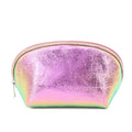 Faux Leather Makeup Storage Shiny PU Luxury Cosmetic Packaging Pouch Supplier Beauty Toiletry Bag Holographic Zipper Gift Bag
