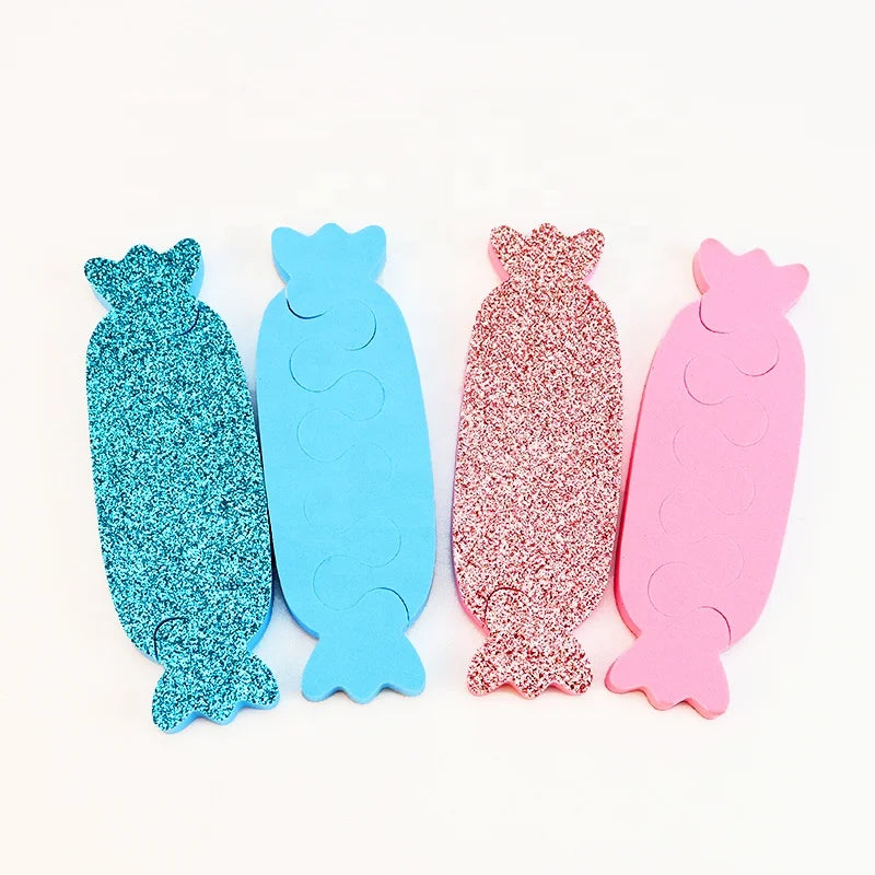Ziri Factory Supply Nail Art Tool Colorful Glitter Candy Shape EVA Toe Separator