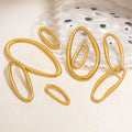 Stainless Steel Irregular Special-shaped Ring Hollow Oval Diy Necklace Ears Pendant for Jewelry Making