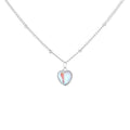 Trendy Copper Love Stone Collarbone Chain Necklace Wedding Jewelry Heart Pendant Necklace for Women