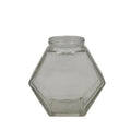 Wholesale 8oz 12oz 380ml 500ml Glass Jar  Hexagon Honey Food Jars   with Metal Black Golden Screw Cap Lid