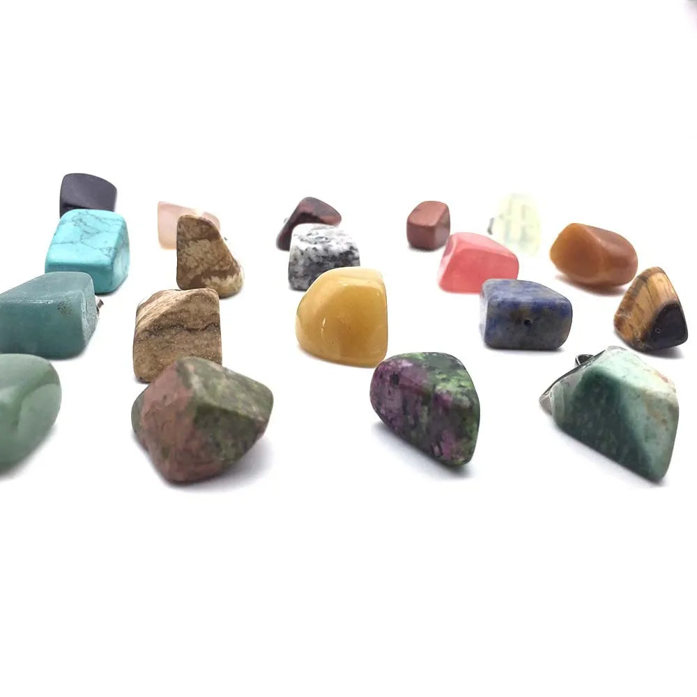DIY Healing Stones Box Fossiles Tumbled Stone Crystals Crystal Raw Ore Education Home Decors