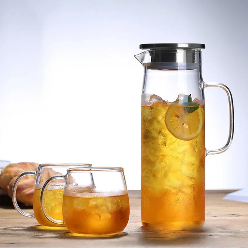 2023 Hot Sale Glass Pitcher with Filter Lid/stovetop Safe Pitcher Glass